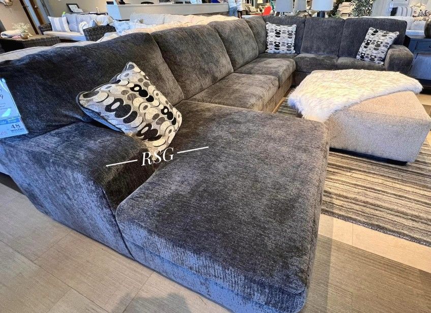 Dark Gray U Shape Modular Sectional With Chaise 💢 Color Options By Ashley Ballinasloe