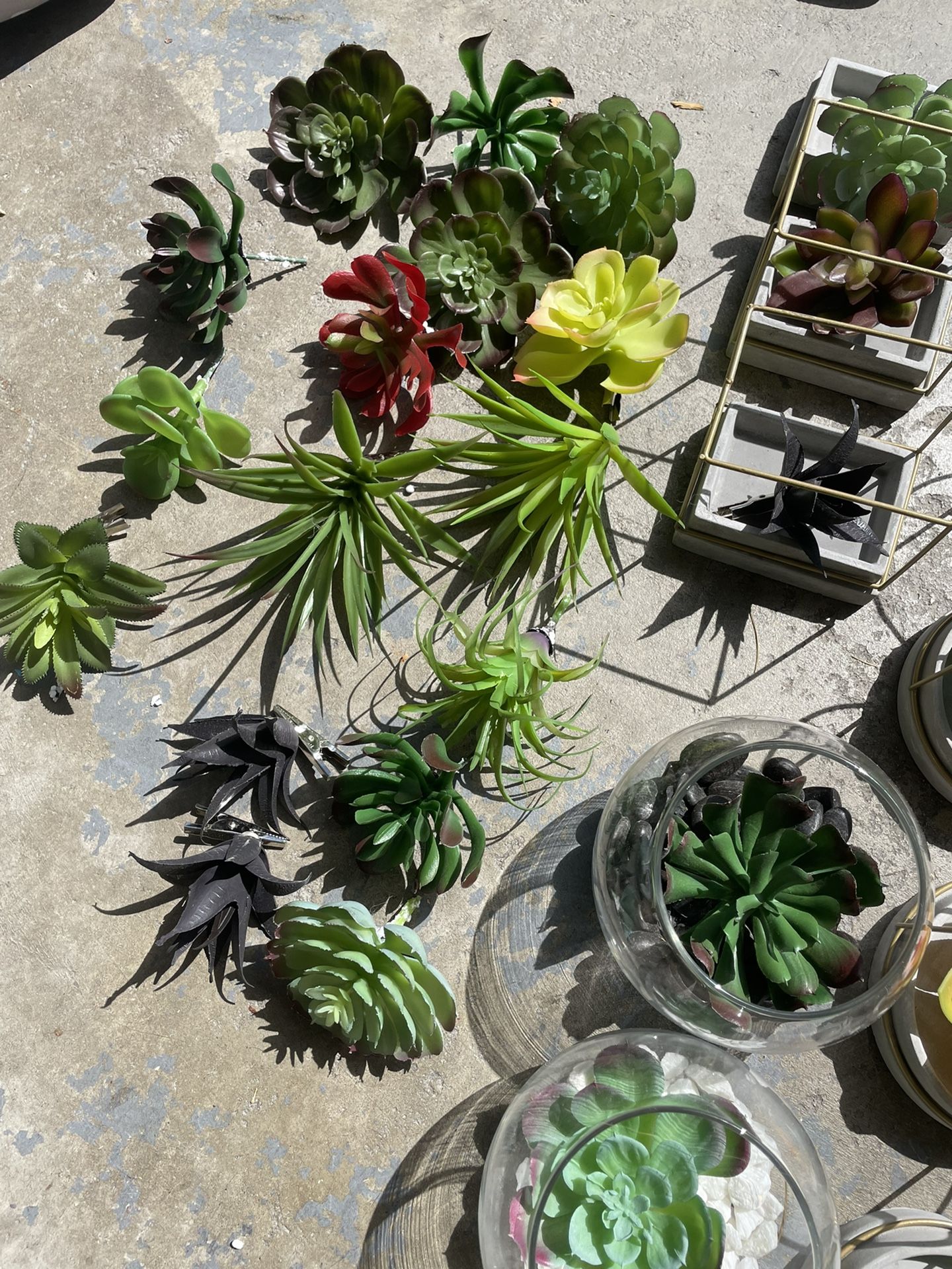 Faux Succulent Centerpieces/decor