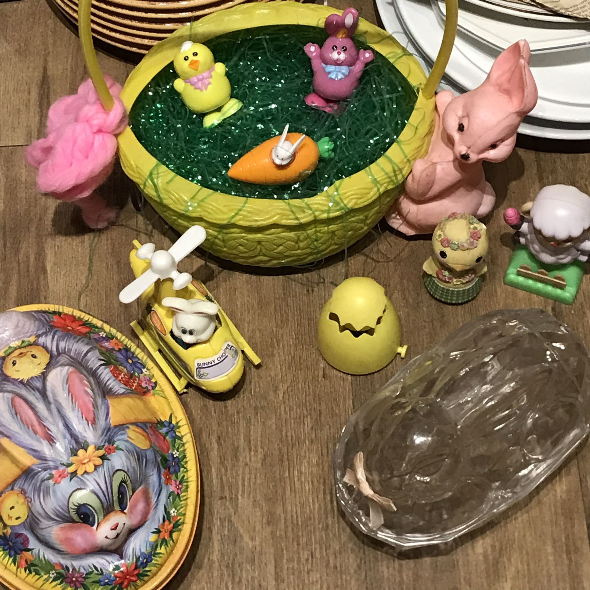 Easter basket toys decorations vintage 1970s and 80s