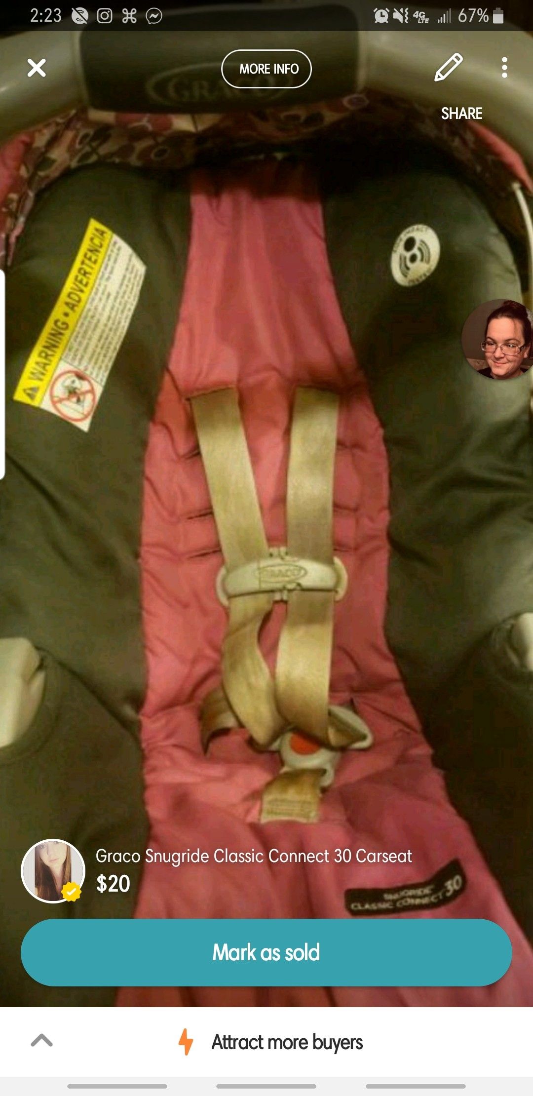 Graco Snugride Classic Connect 30 Carseat with Base