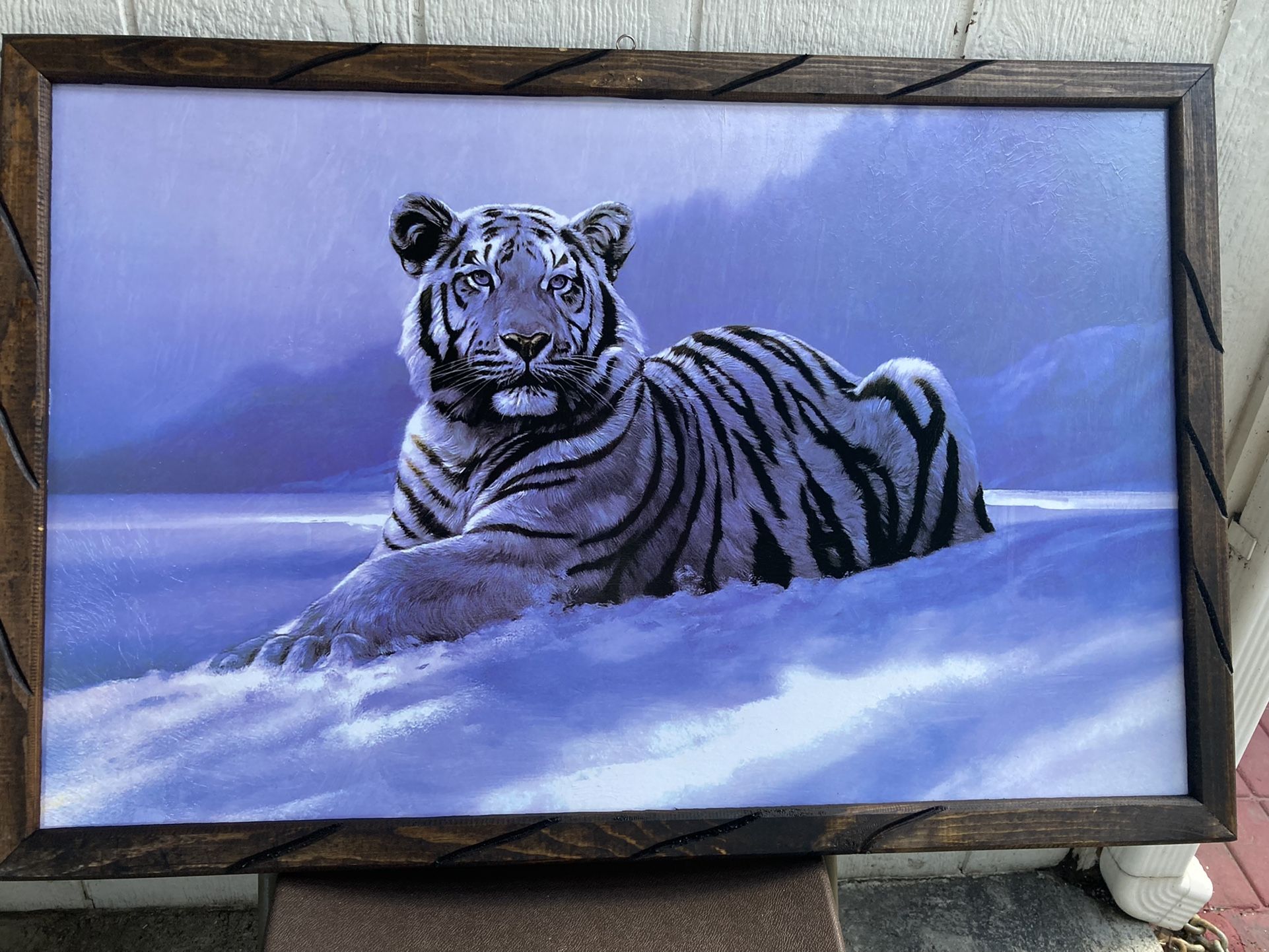 White Tiger 🐅 Frames Tattoos Shop Barbershop 💈 Home Decor Man Cave Posters Patios Living Room Cuadro