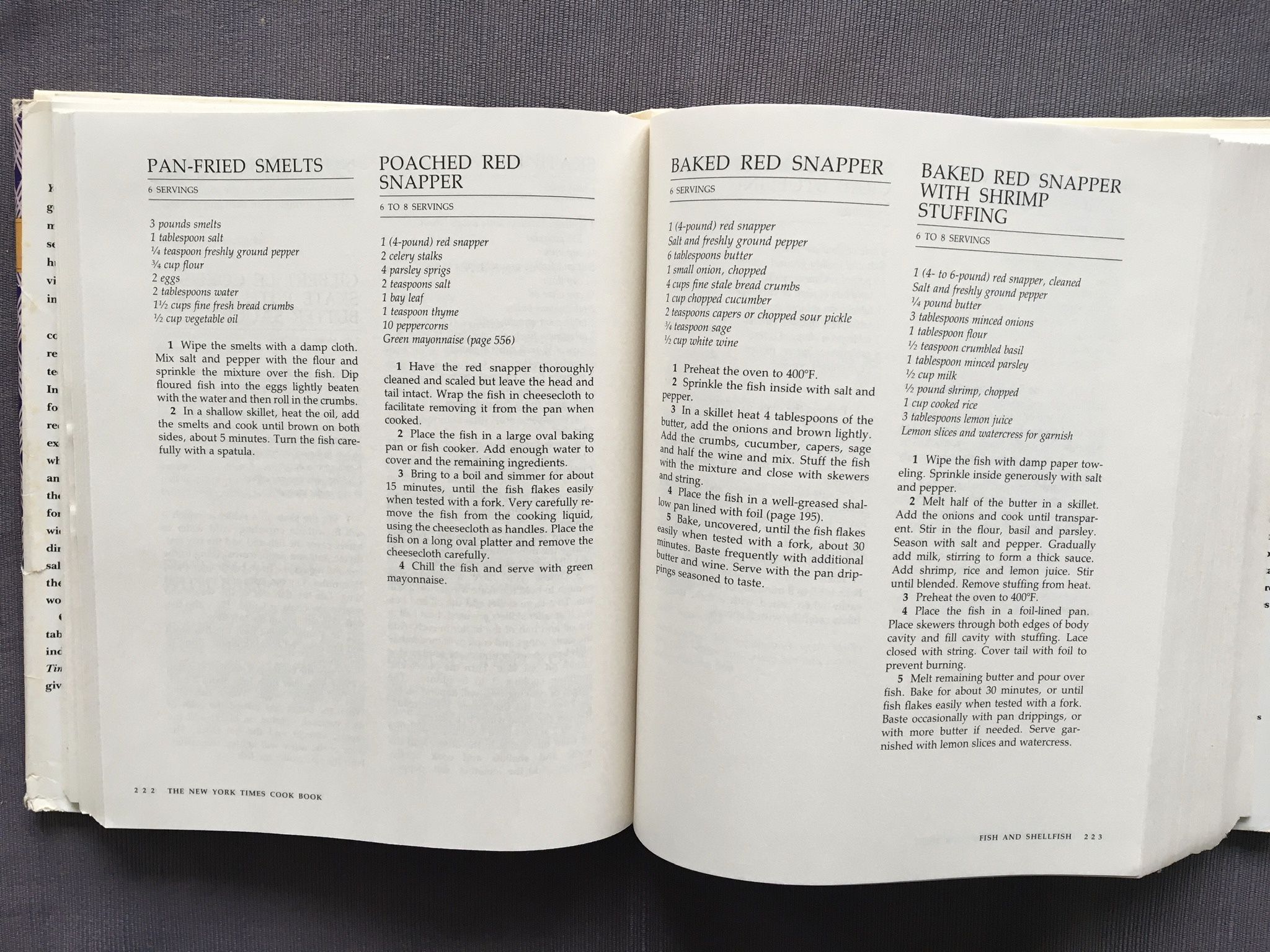 The New York Times Cookbook Revised Edition classic cookbook 800 pages, 1990, very good condition