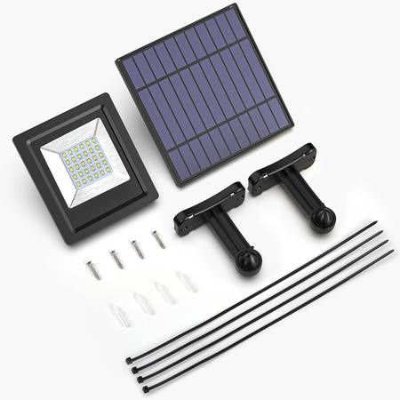 Solar Lights-Outdoor IP65-Waterproof Floodlights White-Light - 30 LED Bright Light, Auto Dusk to Dawn, Wall Light, Security Lights for Front Door, Yar
