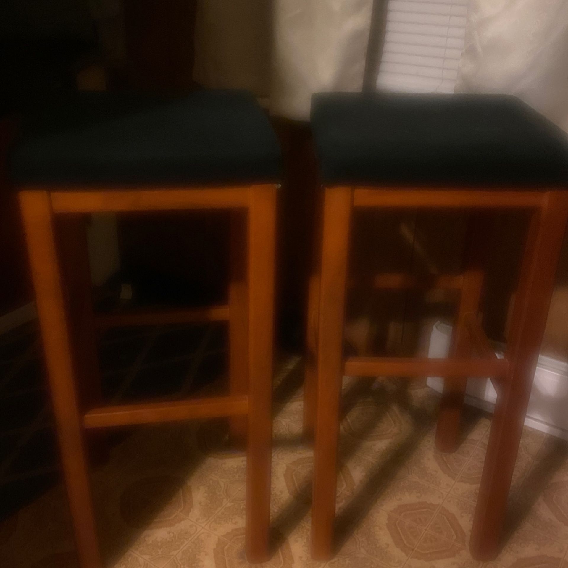 Cushioned Wooden Stools