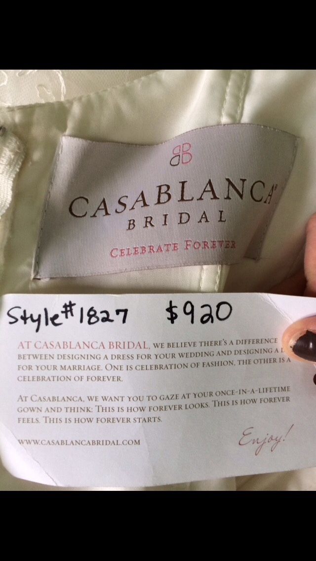Never worn wedding dress