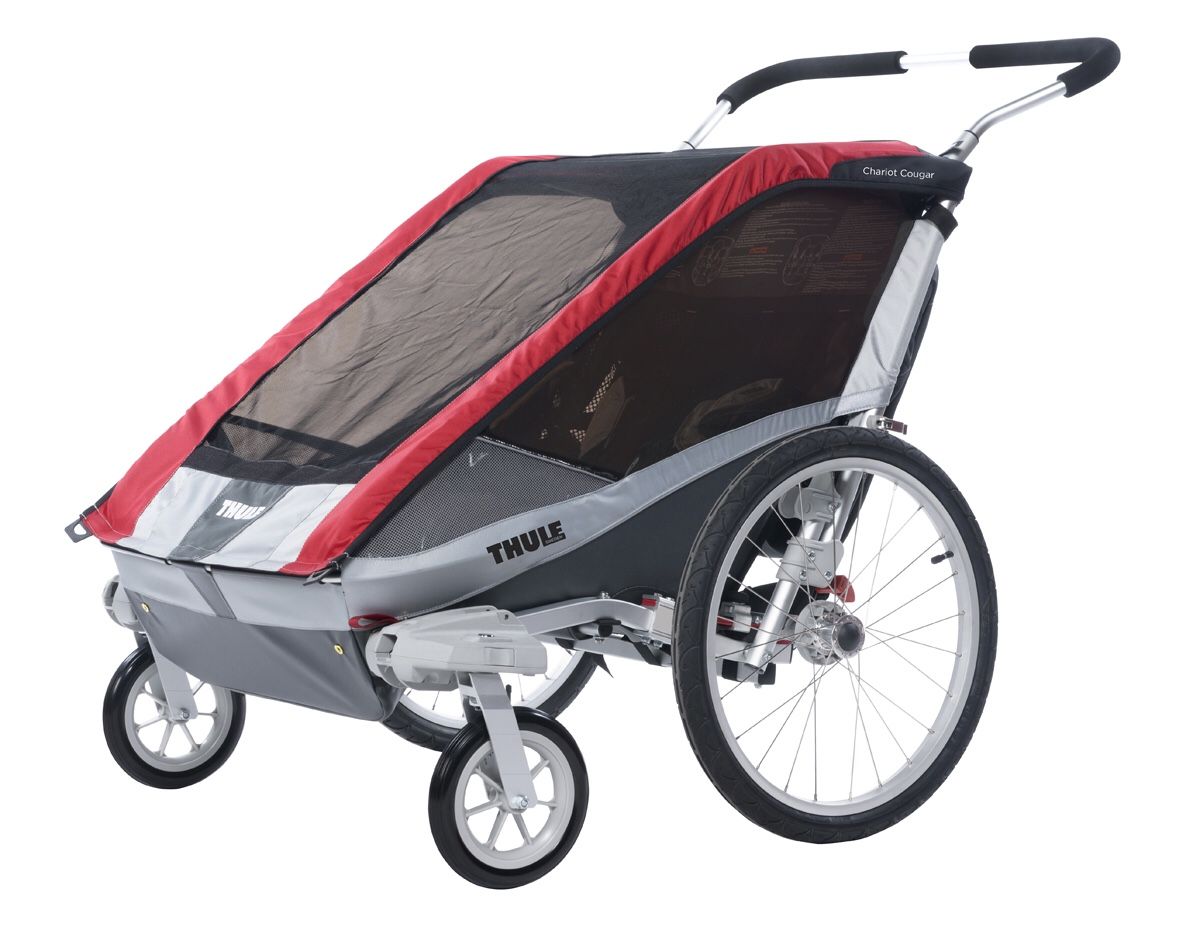 Thule Chariot Cougar 2 Stroller with Strolling Kit Like New for Sale