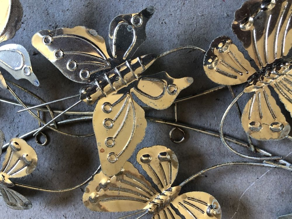 Wall Decoration (metal butterflies and leaves)