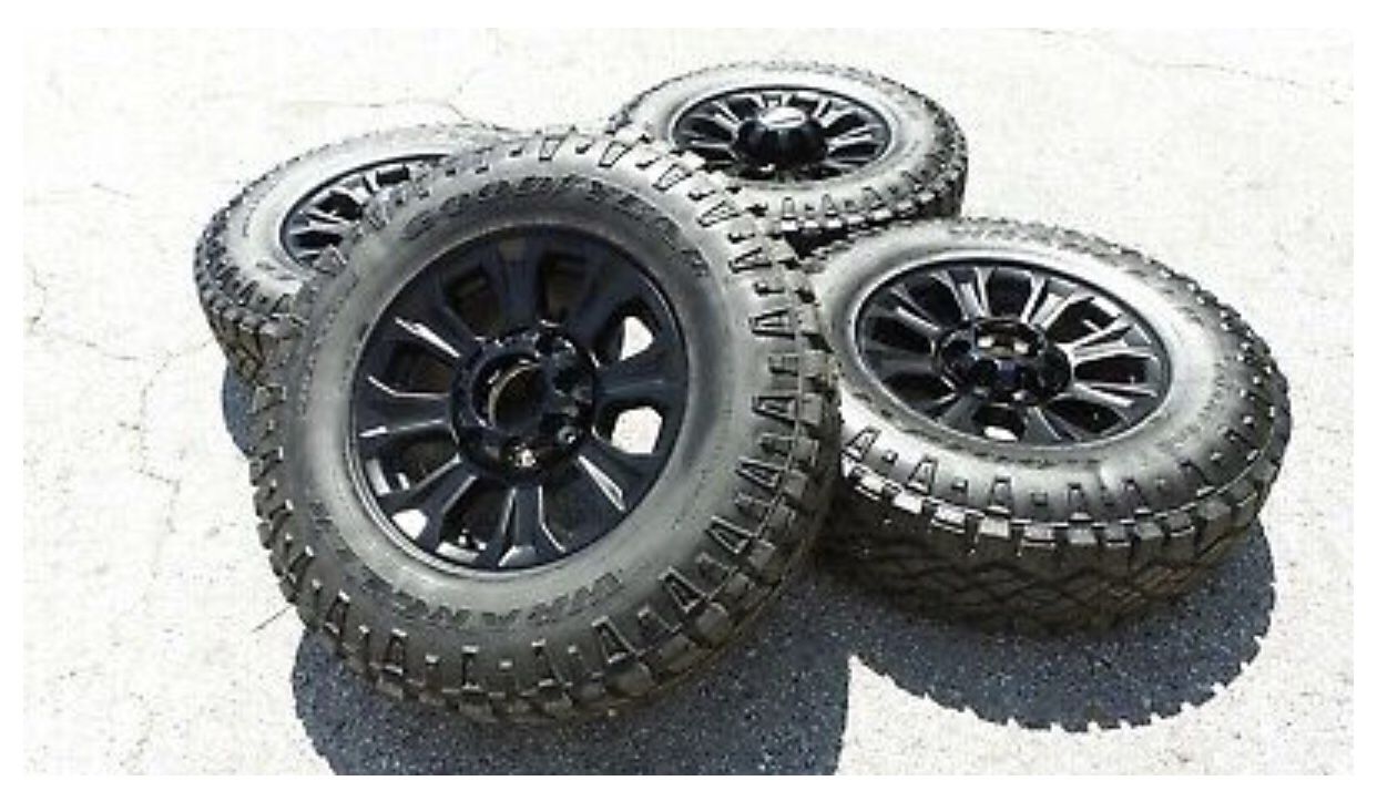 18" Black Ford F250 F350 Factory Original Wheels Rims Tires TPMS Lugs