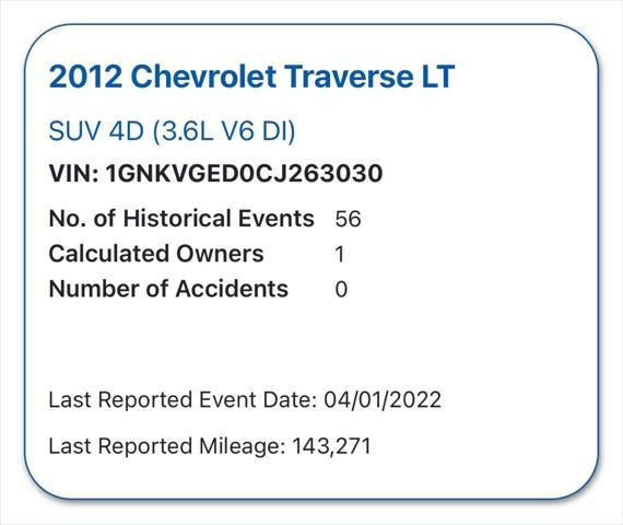 2012 Chevrolet Traverse