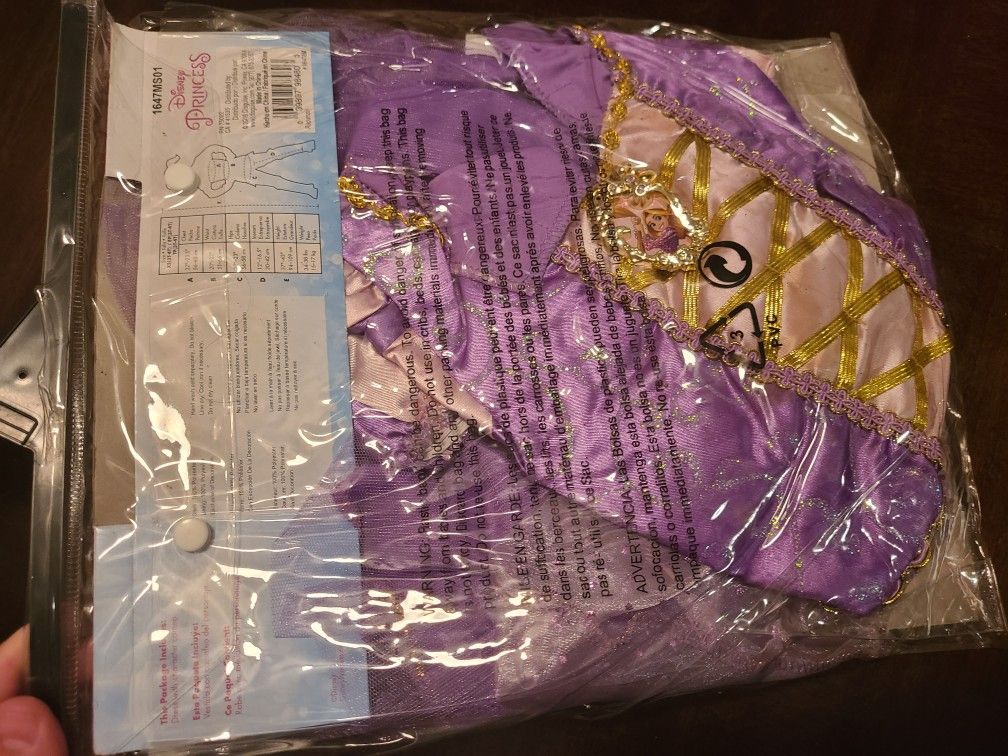 Disney Rapunzel Costume Size 3t To 4t