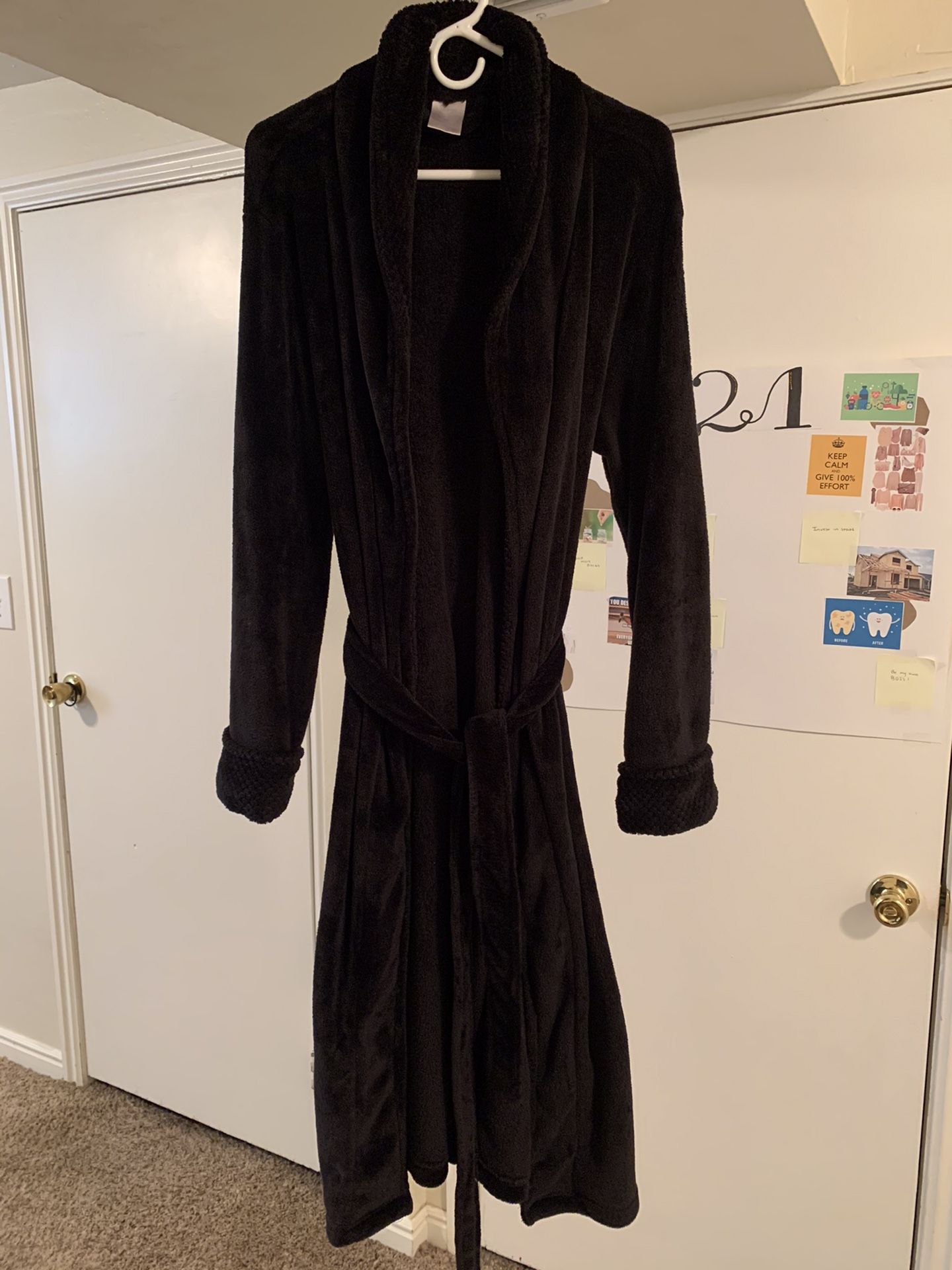 Black Polyester Robe