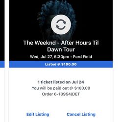 The Weekend concert tickets  Thumbnail
