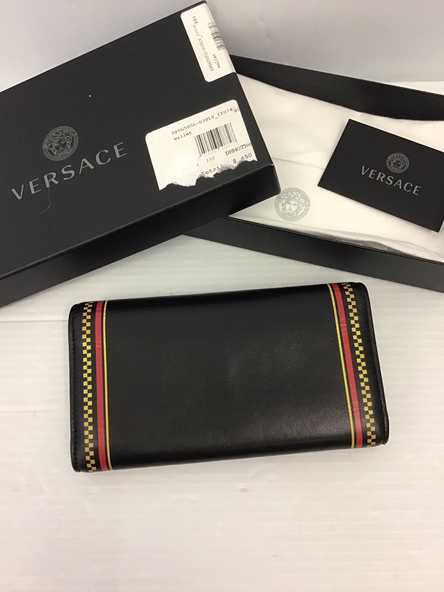Versace Womens Wallet Multicolour Portfafolio Vitello ST Logo 90’