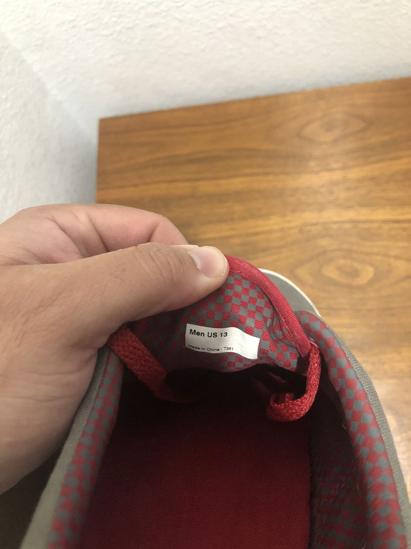 Vans Sk8 Hi Grey On Black Size 13 Vans Low Size 13 Grey Red