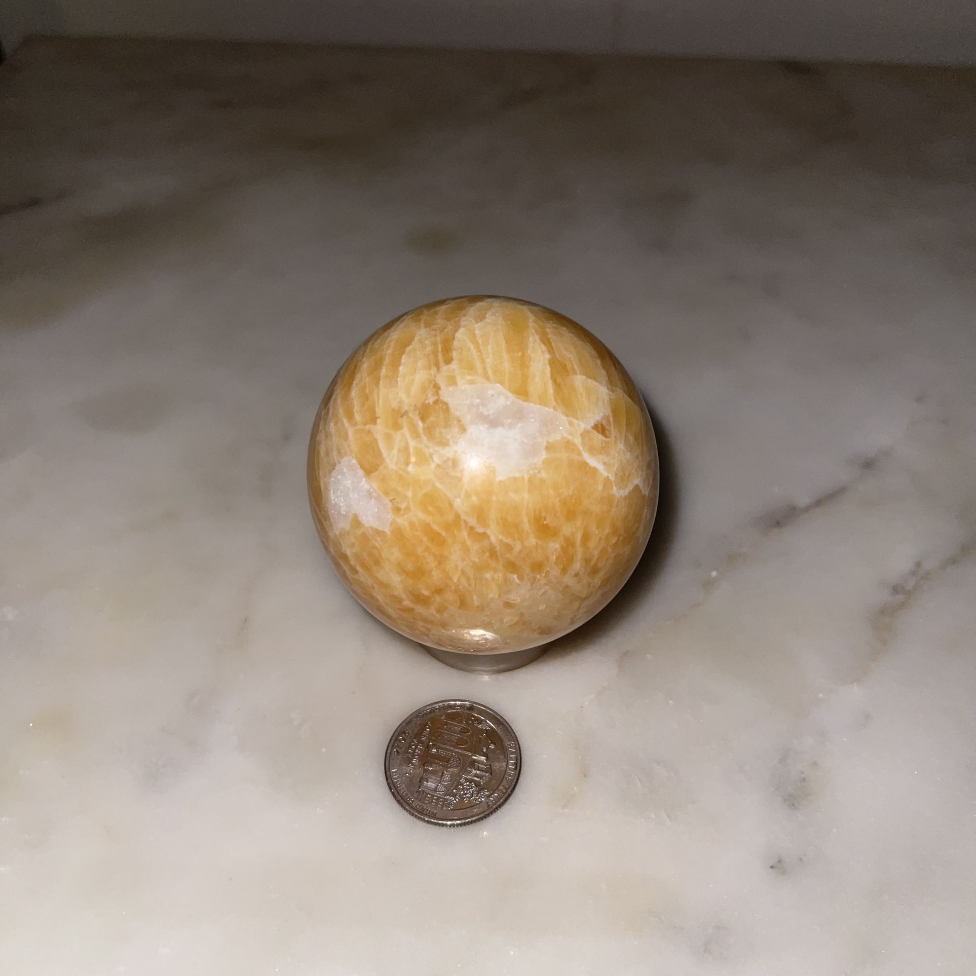 Orange Calacite Sphere
