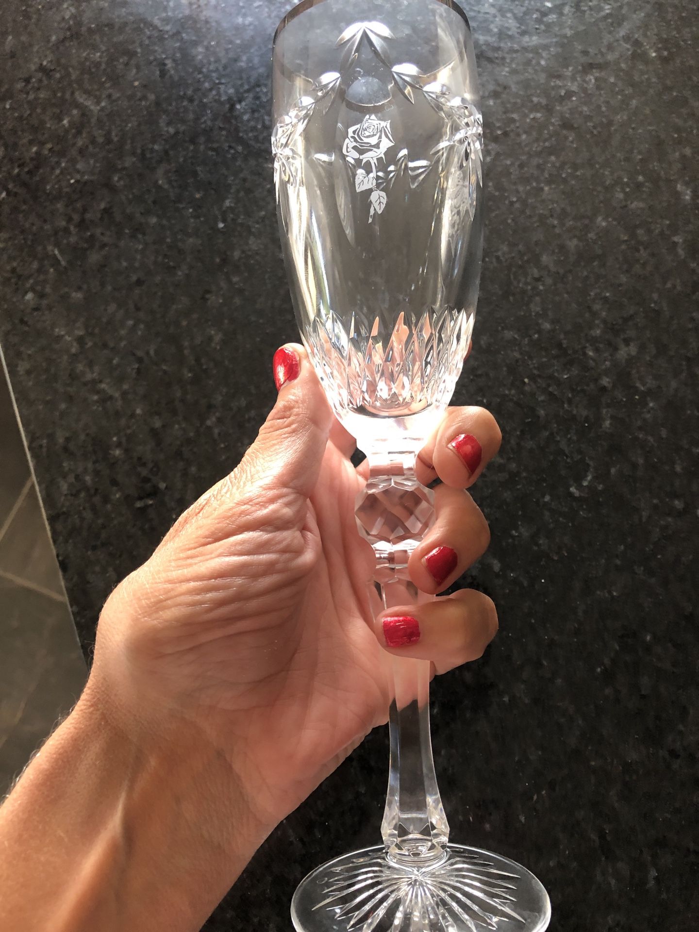 Cherished Moments Waterford Crystal Toasting Flutes LIMITED EDITION