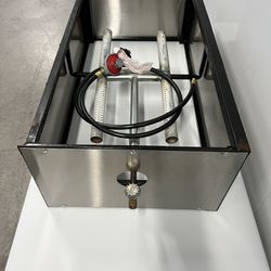 stainless steel griddle frame and guts propane kit. Please look at all the pictures and read any info below 32” L x 17 1/2” W x 9” D Thumbnail