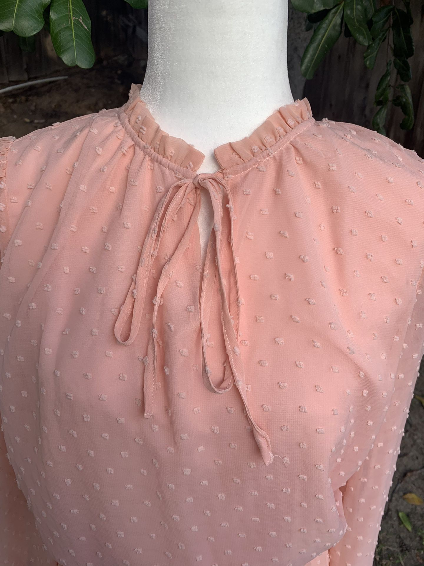 Pink Sheer Long sleeve dress By BTFBM Size L