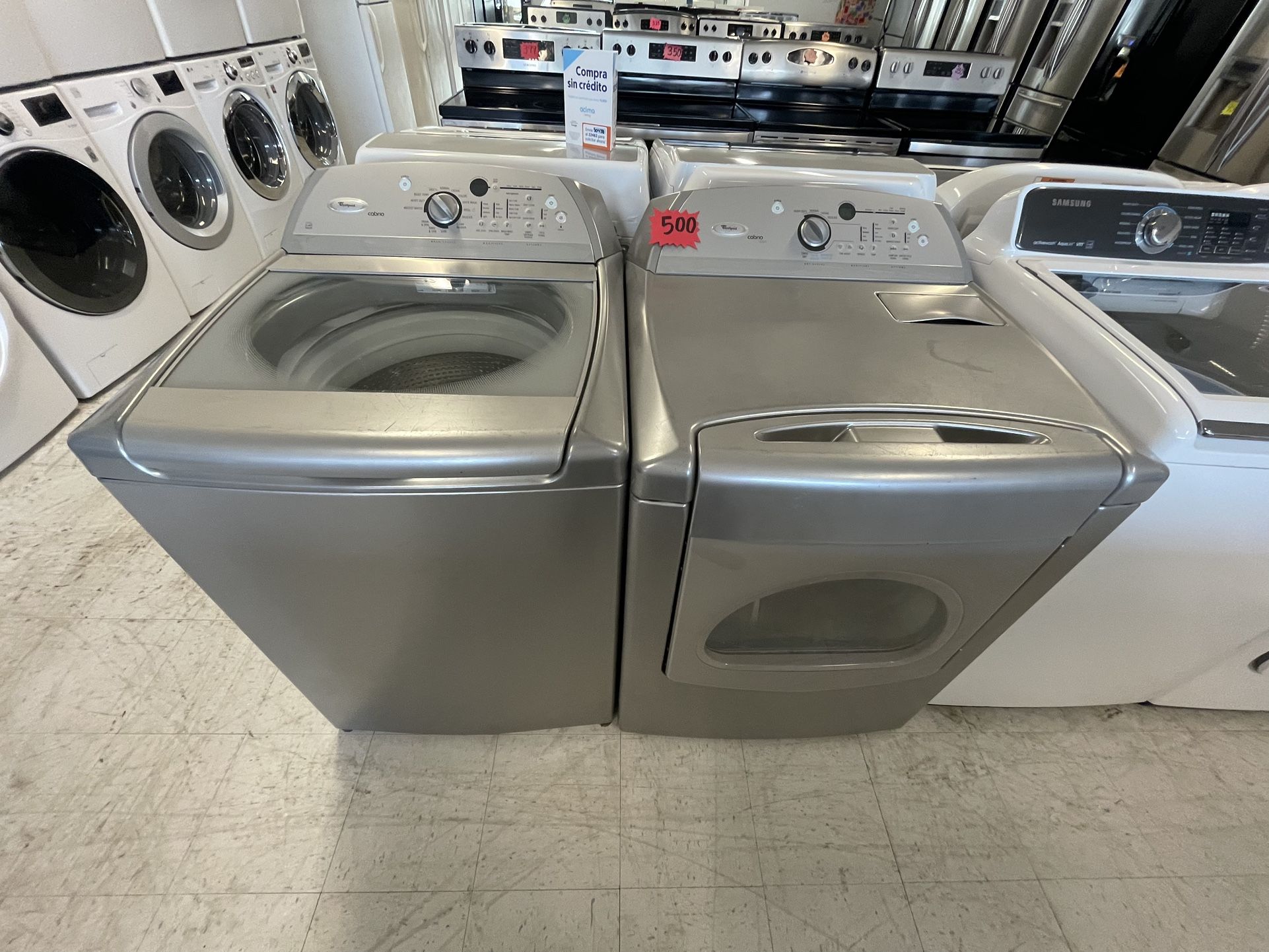 Whirpool Tap Load Washer And Electric Dryer Set Used Good Condition With 90days Warranty