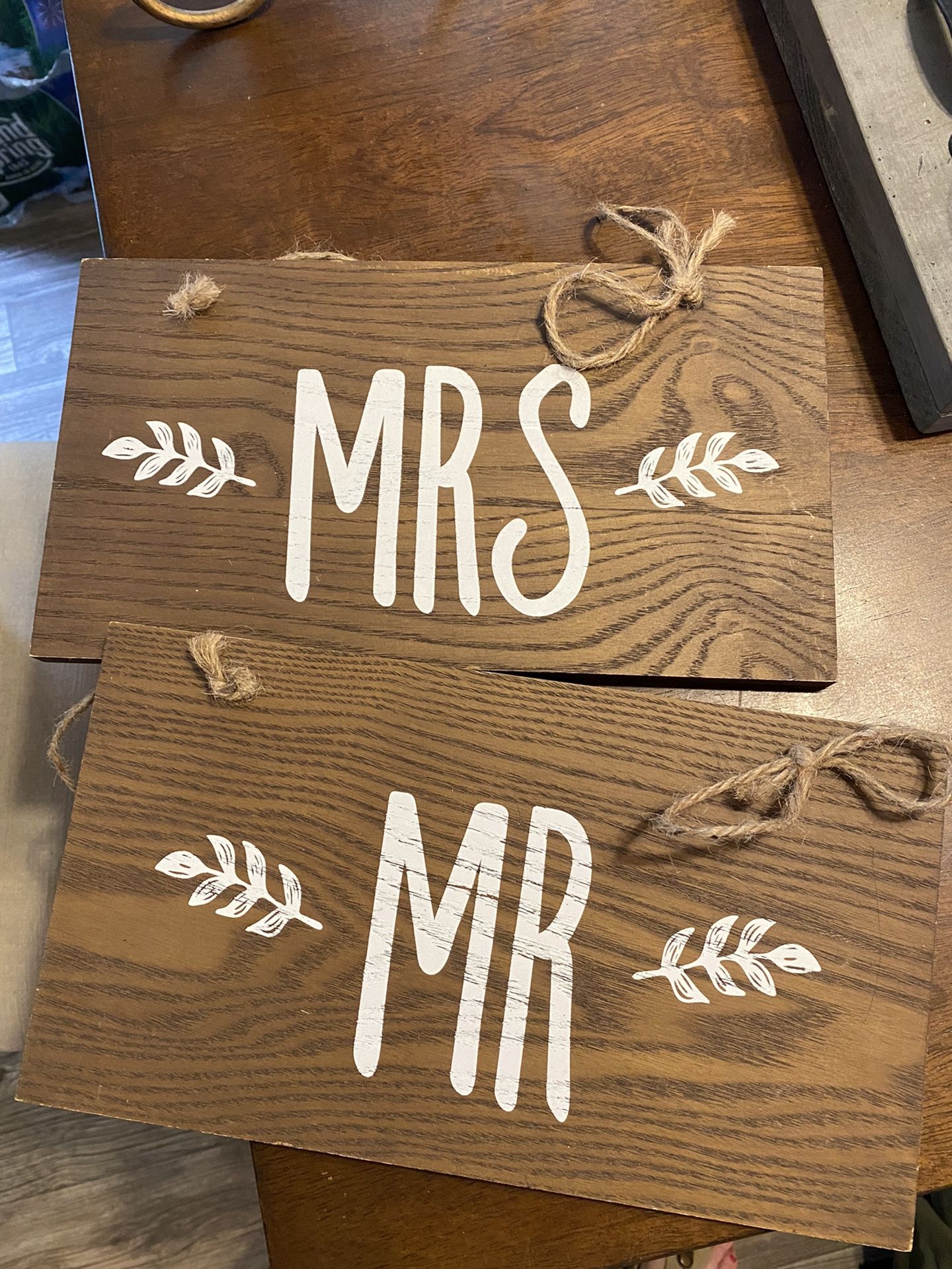 Mr And Mrs Wooden Chair Hangers