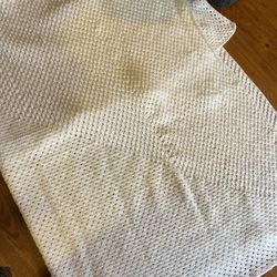 Handmade Crochet Blanket, White, Queen/full Thumbnail
