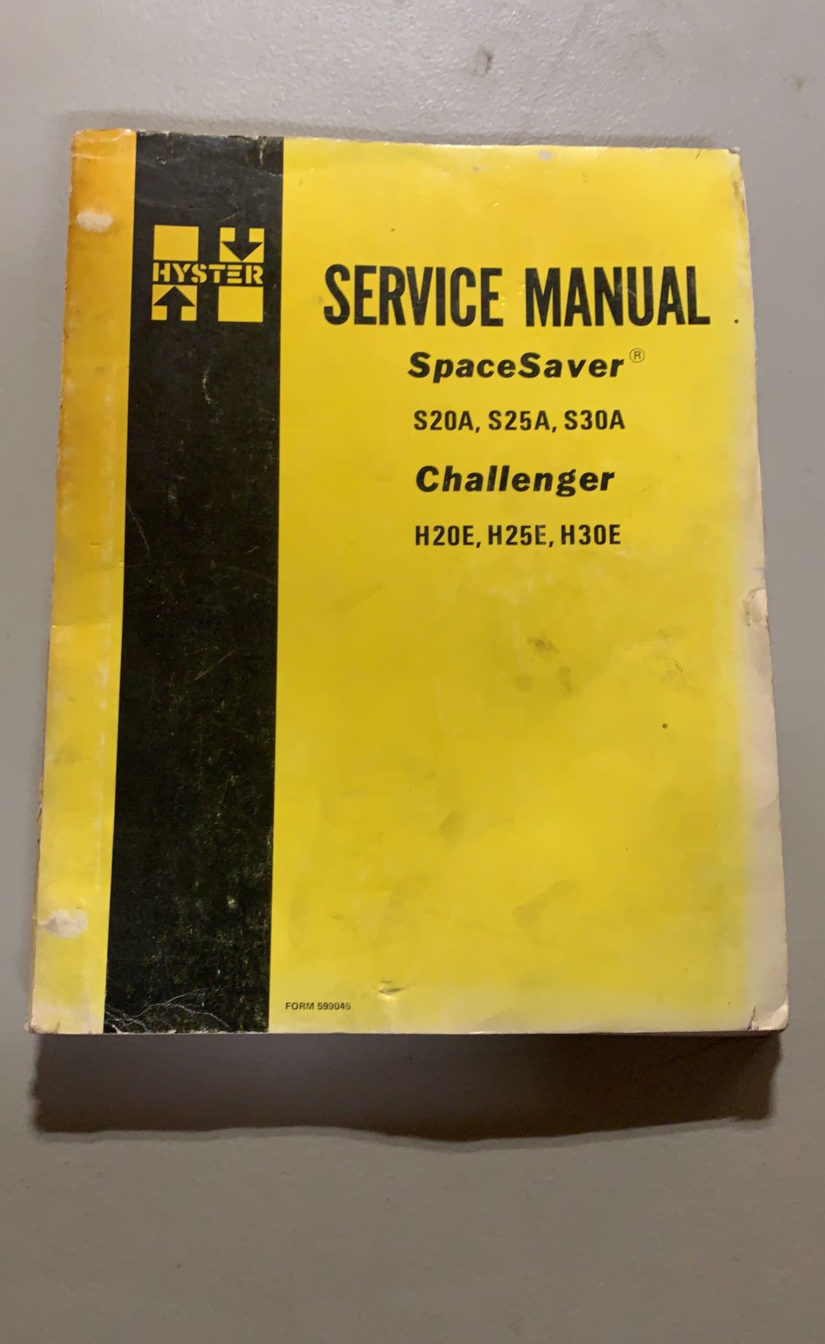 Hyster Challenger Parts And Service Manual