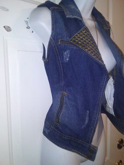 Small Jean Vest Jacket Thumbnail