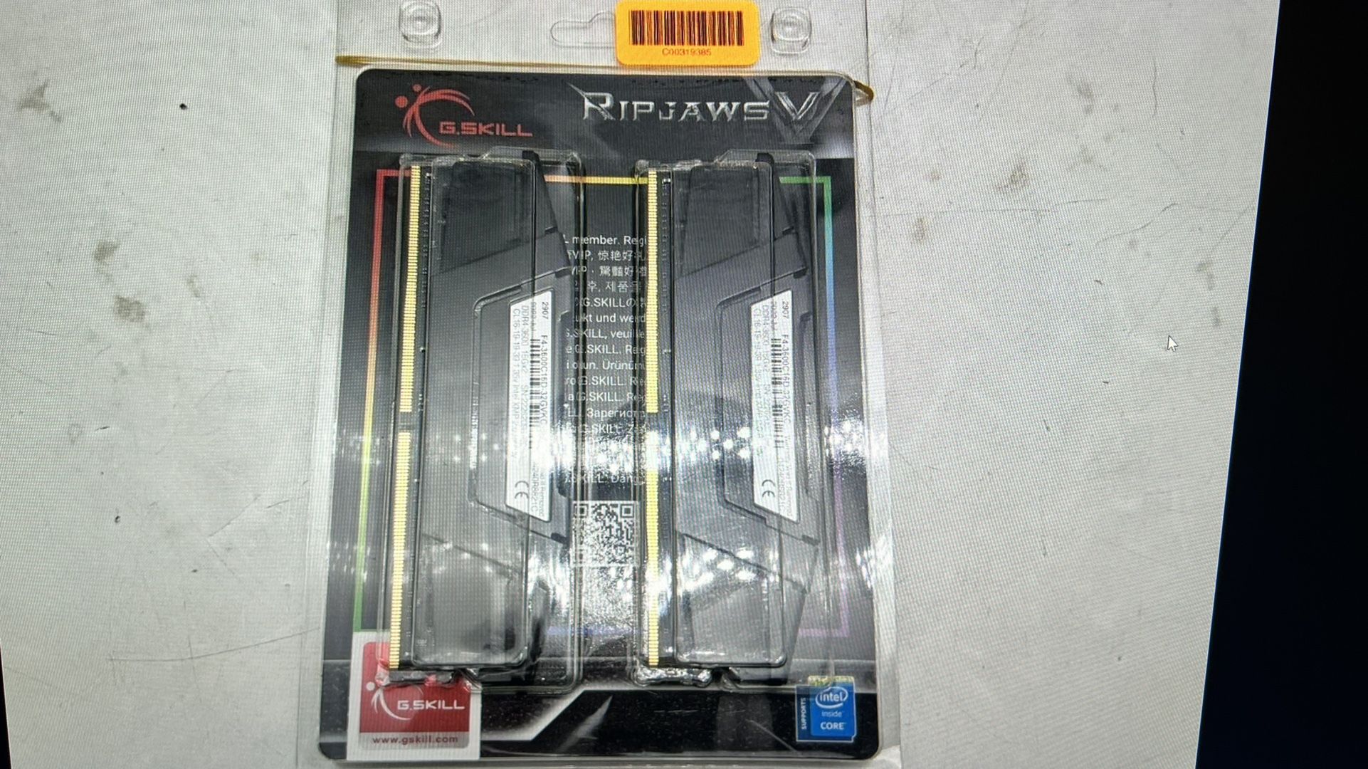 G.Skill Ripjaws 2 X 16GB, 32 GB DDR 4 3600MHz Memory
