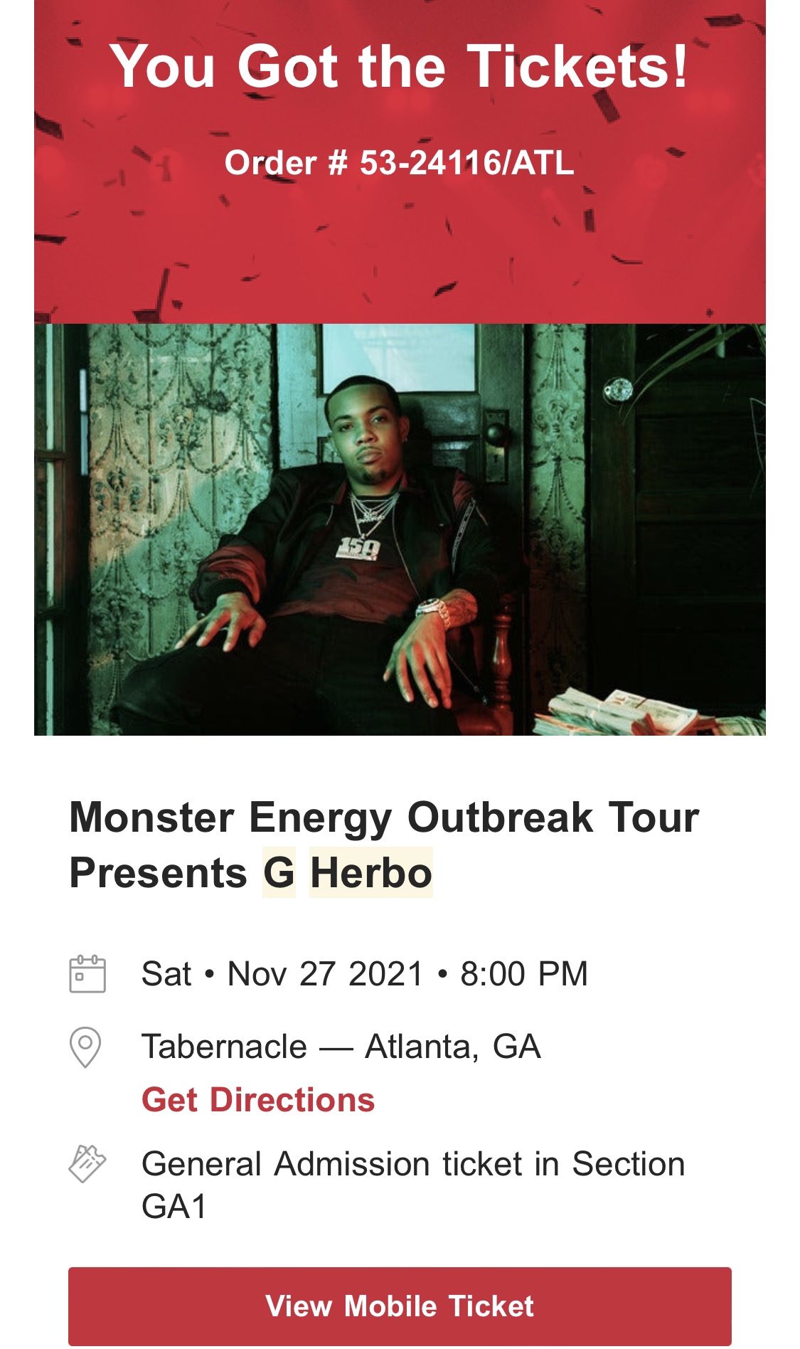 G Herbo Concert In Atlanta 11/27/2021