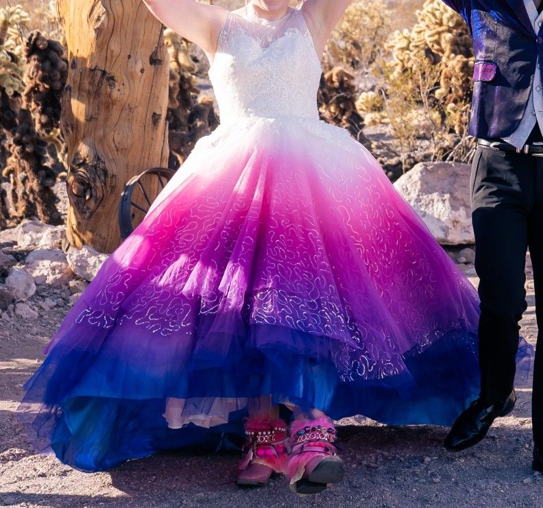 Ombre Dyed Wedding Dress