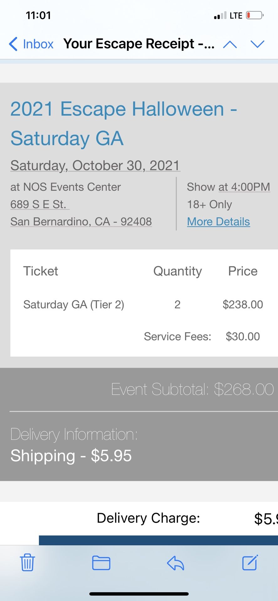 Escape Halloween Tickets