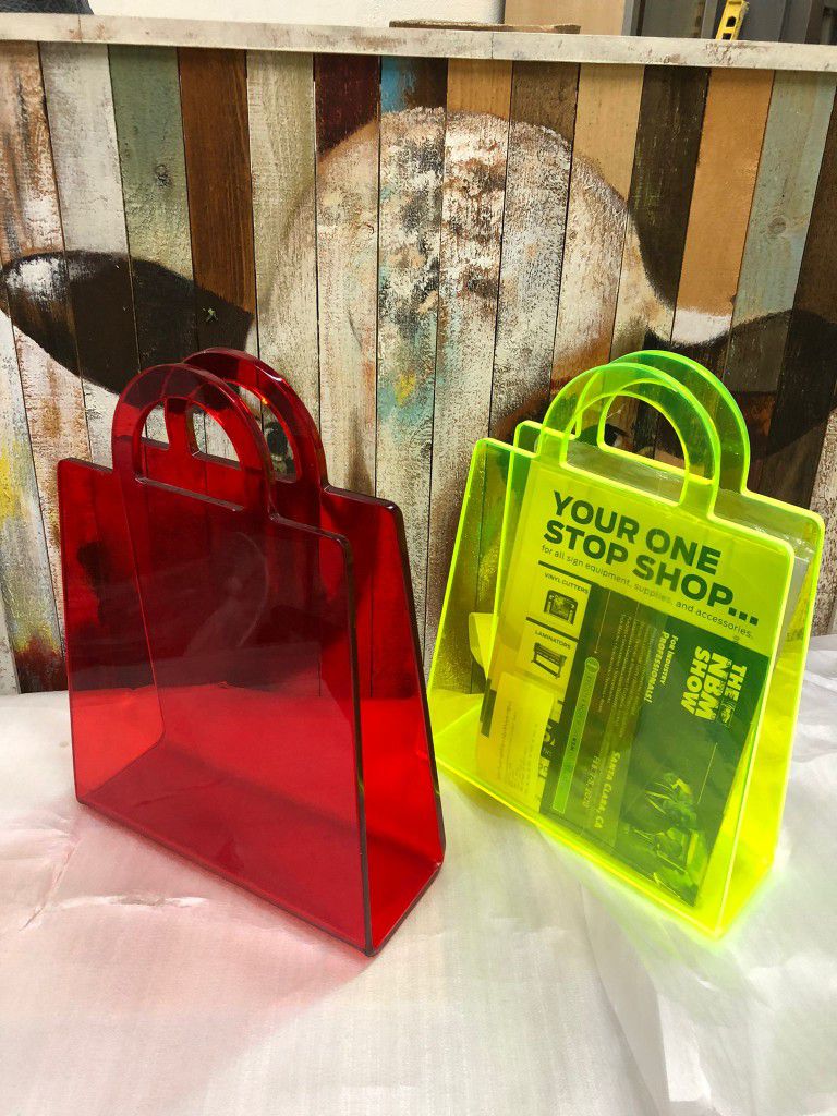 $15 - Brand New - Acrylic Handbag Magazine -  12"H x 4.5"W - San Leandro 