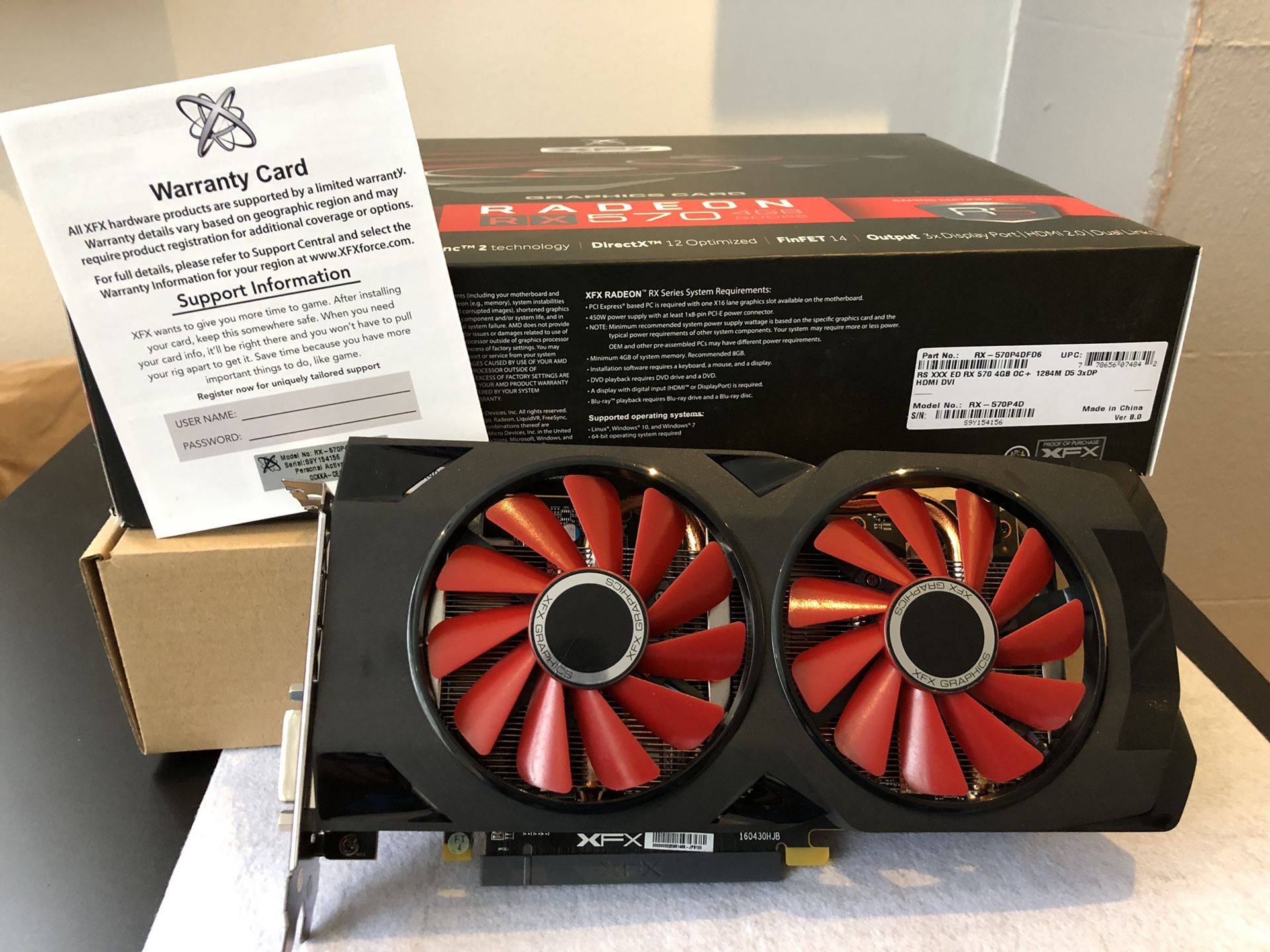 XFX AMD Radeon RX 570 - 4GB DDR5 - VR READY - OPEN BOX GRAPHICS CARD ...