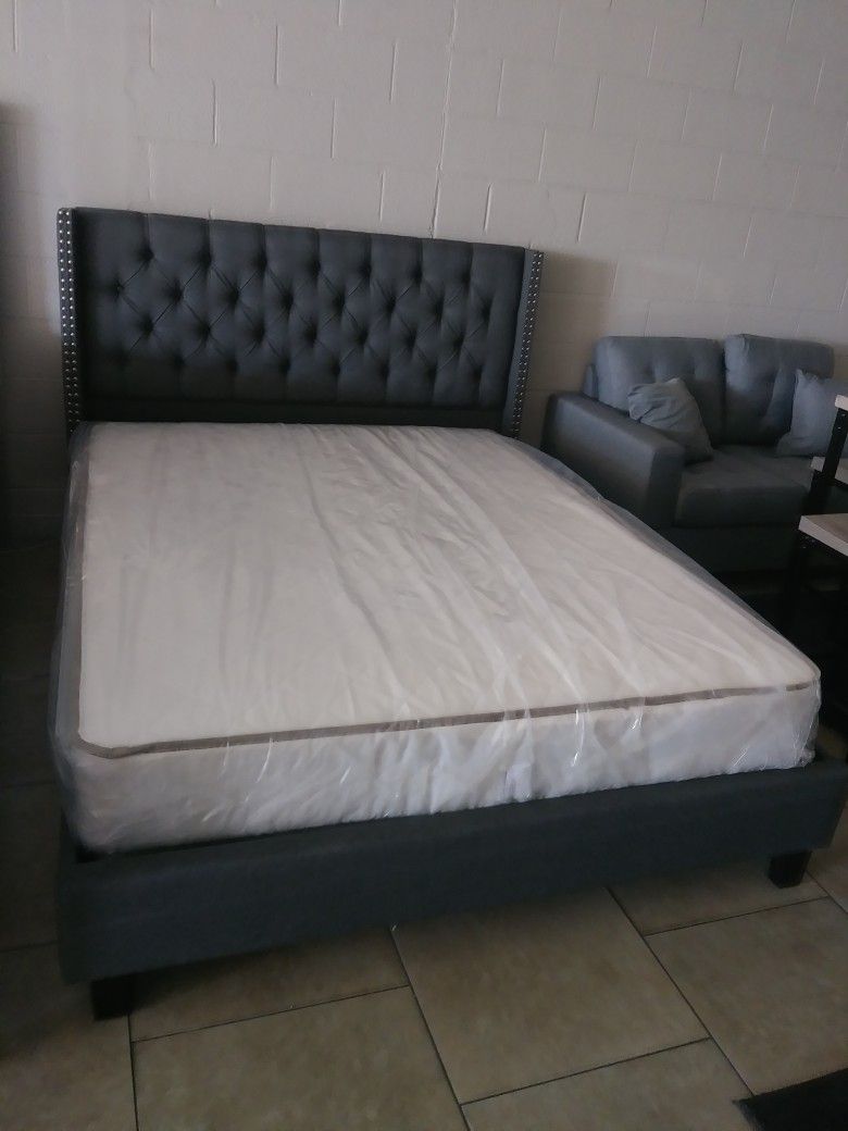 Queen. Bed Frame With Mattress $399 Free DELIVERY