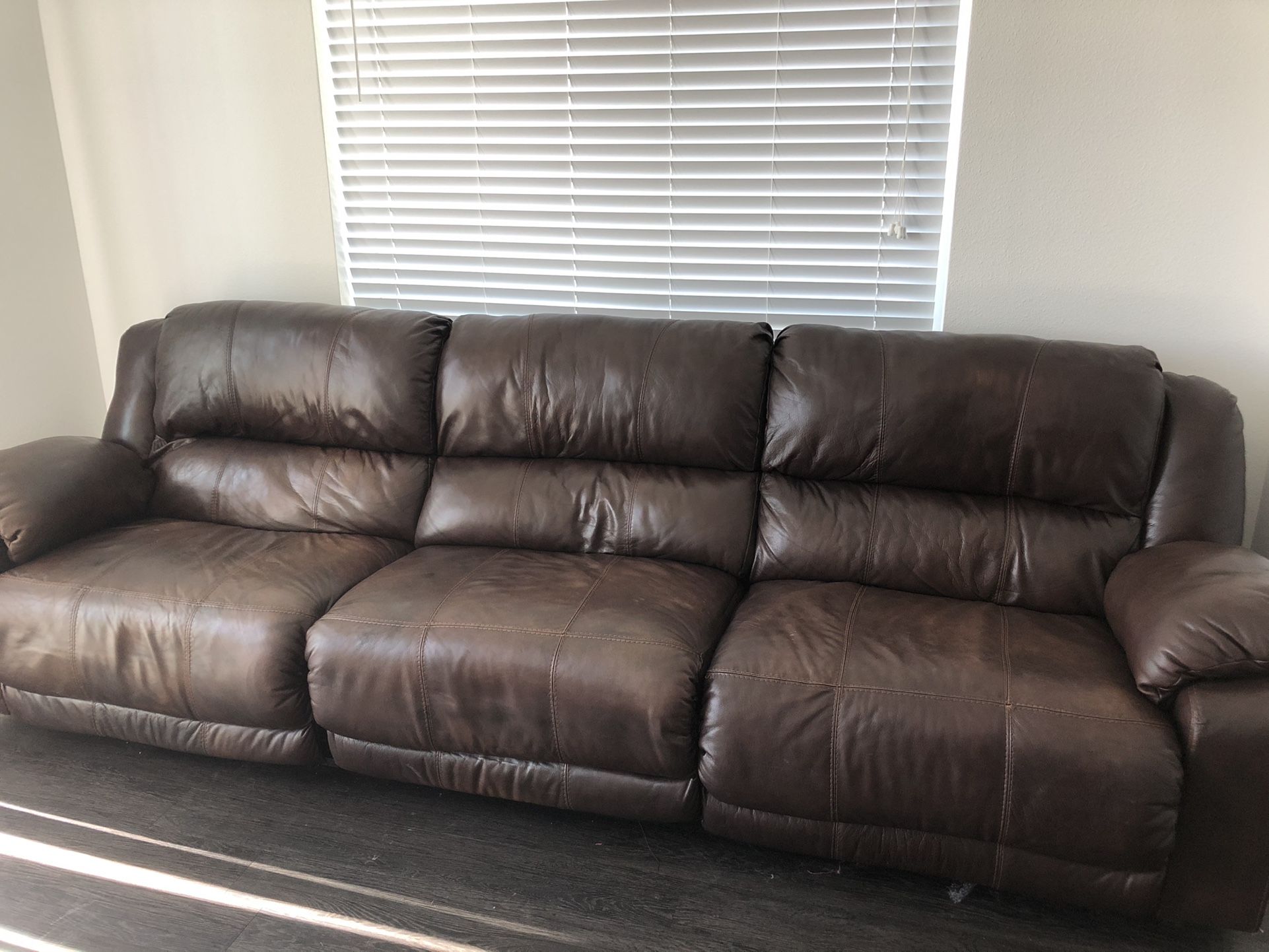 Leather Recliner Couch