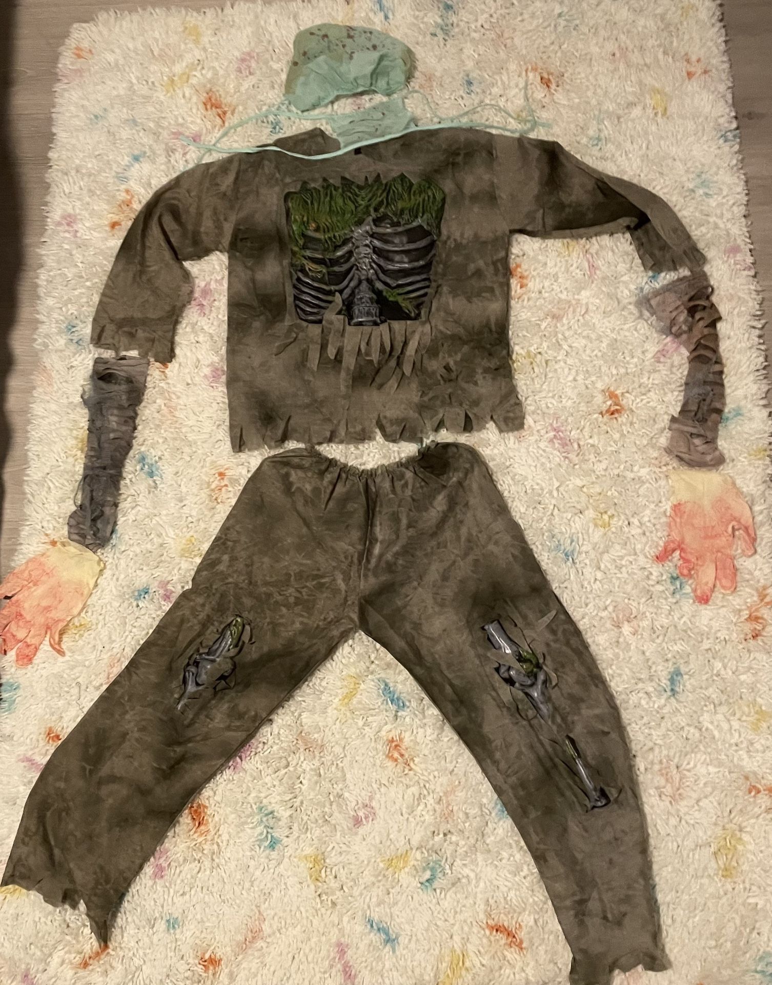 Kids Girl/Boy Zombie Doctor Costume Size Youth Medium