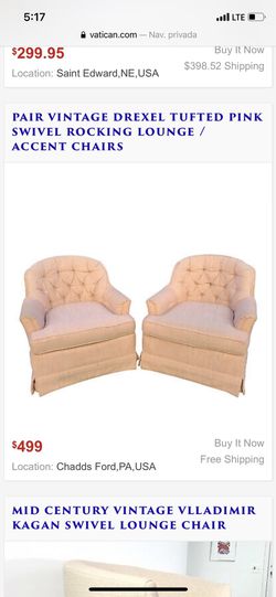 Swevel Chairs (Vintage ) Brown Thumbnail