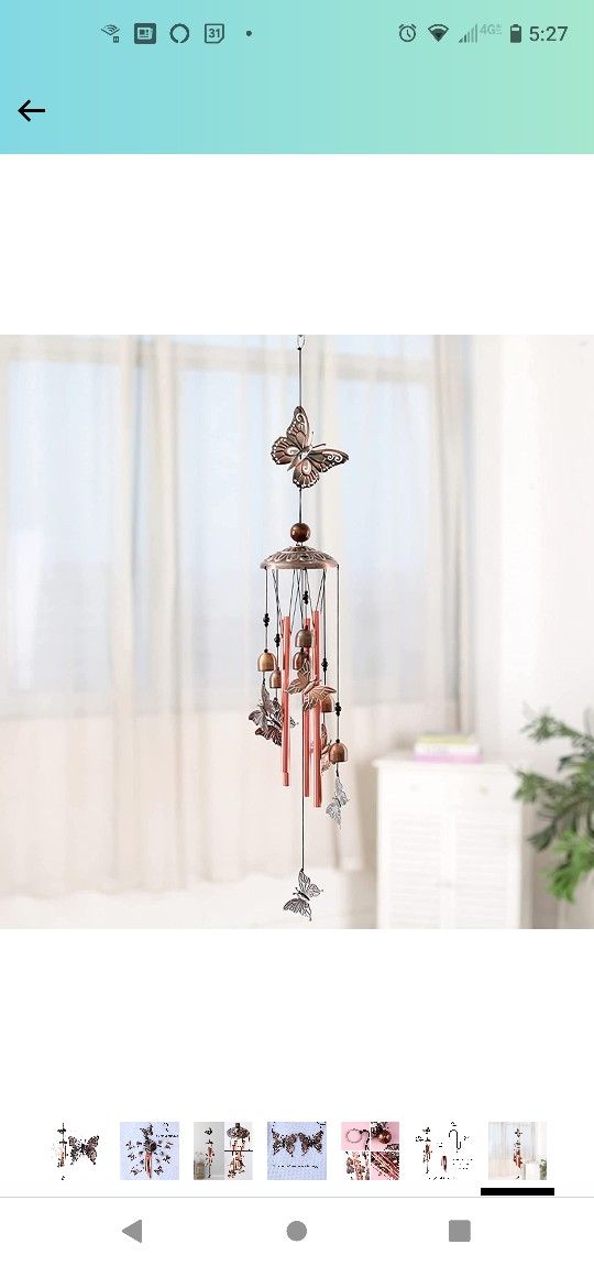 New! Wind Chime for Outside, Patio, Porch, Garden, Backyard Sympathy Memorial Wind Chimes Great Gift for Outdoor Indoor Decor Aluminum Tubes Wind Bell