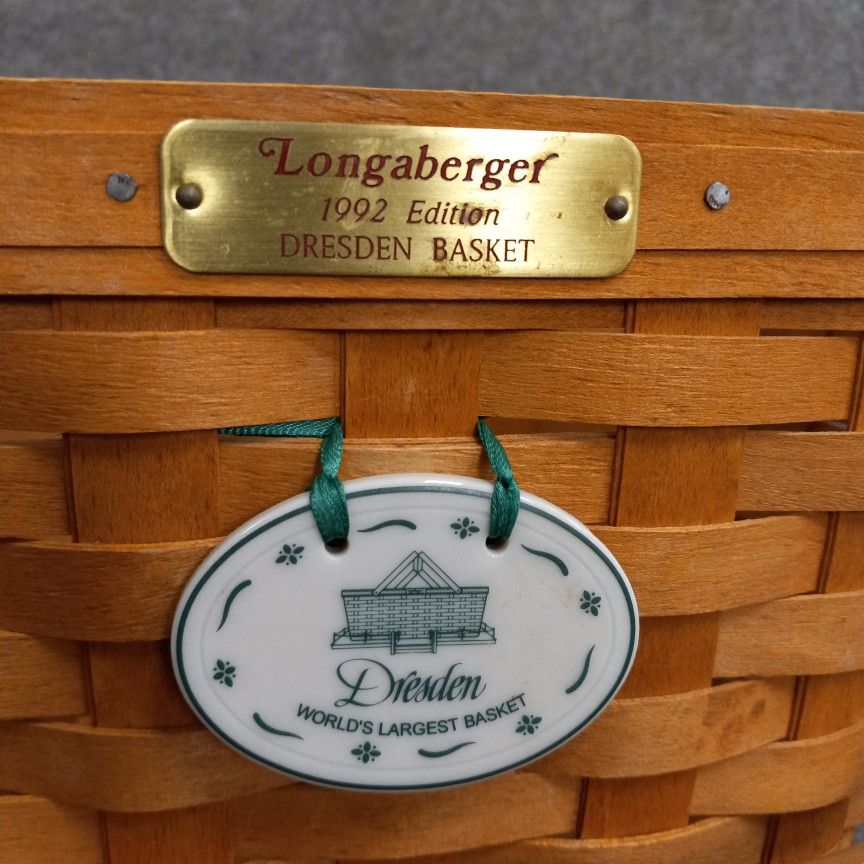 1992 Longaberger Dresden Basket