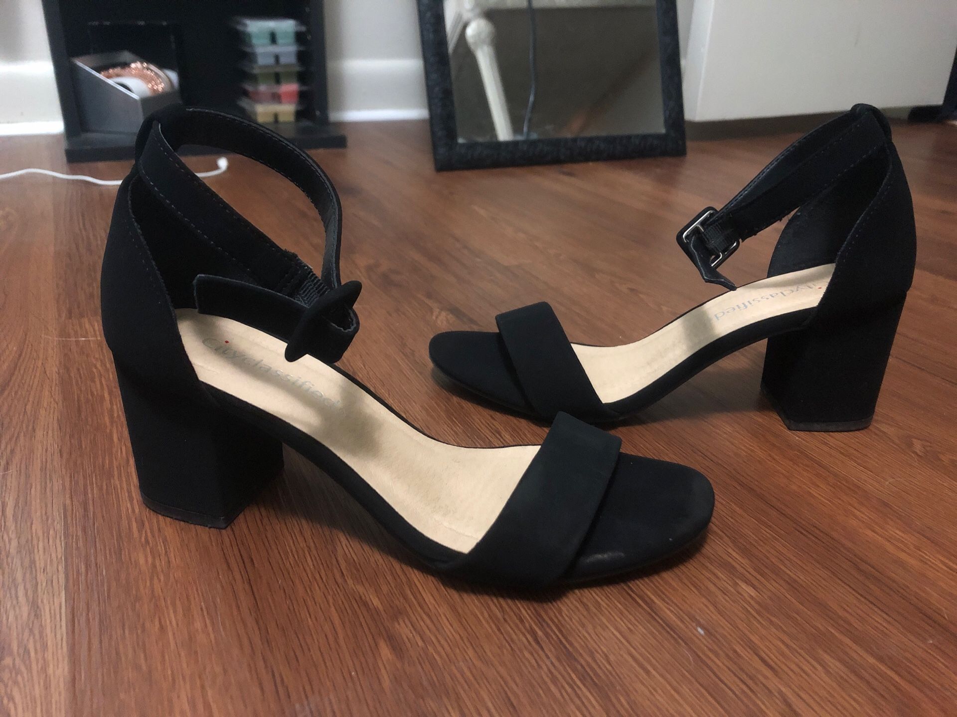 High heel wedges.