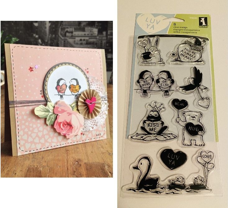 Adorable Heart Animals 8pc Set Stamps