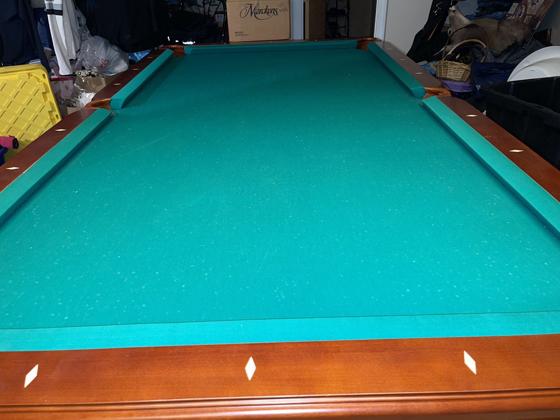 New Pool Table. Used 2 Times, Included All Items Pictured As Well As Cover. Must Be Unassembled & Transported. NEED GONE ASAP