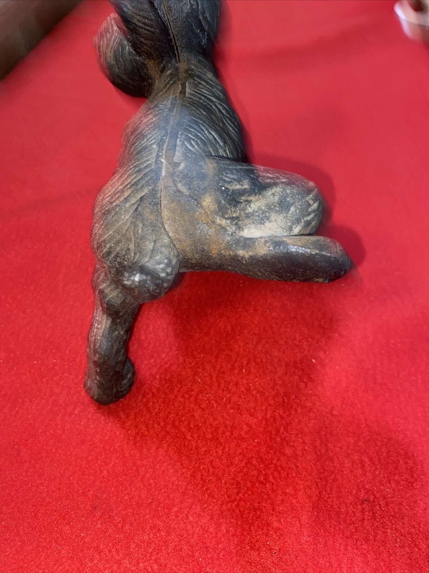 Vintage Cast Iron Peeing Scottish Terrier Dog Door Stop - Bookend.