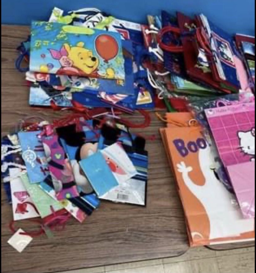 Lot of Assorted Christmas, Halloween And Any Occassion Bags- Over 200