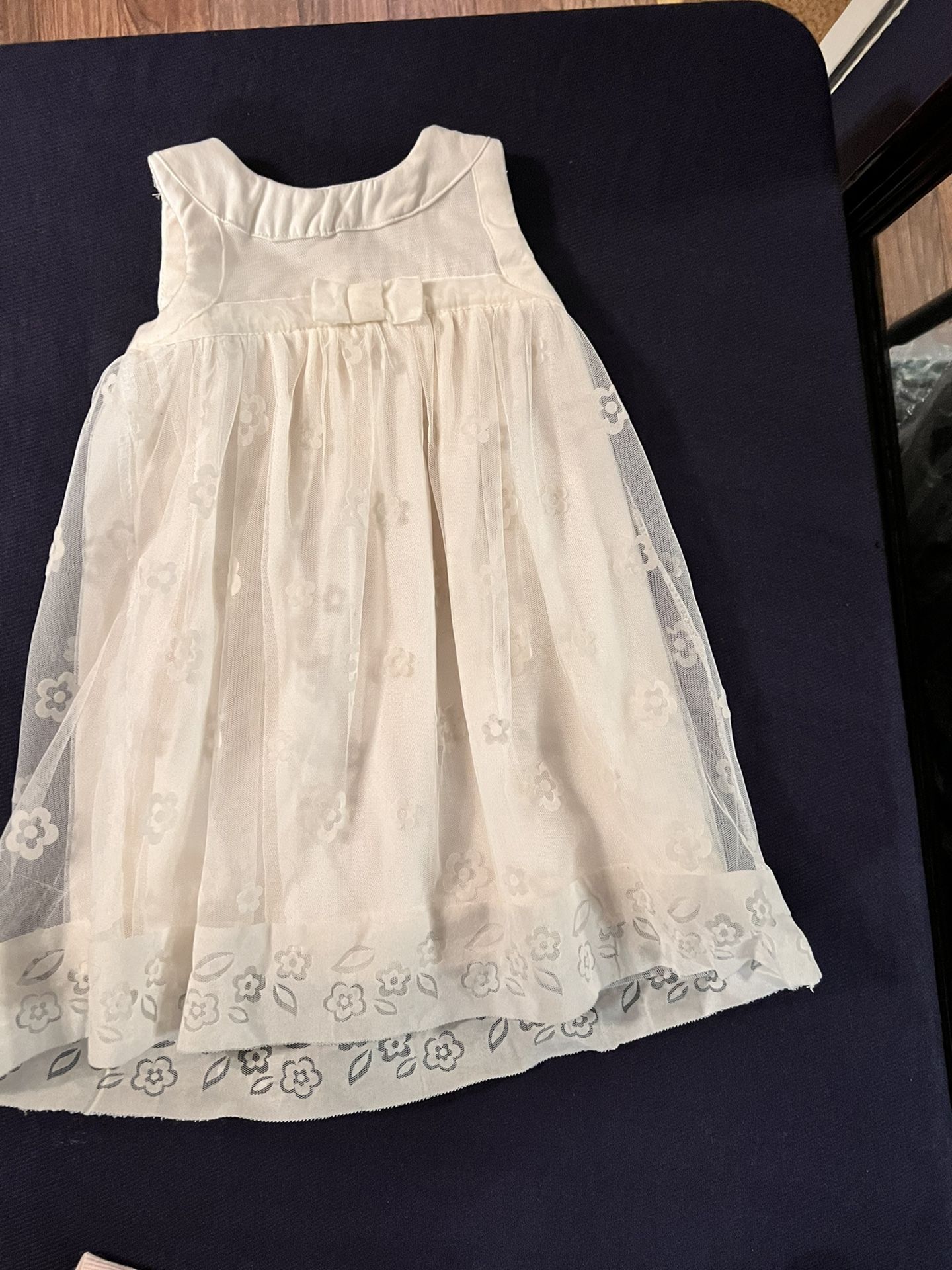 All White baby girl formal dress