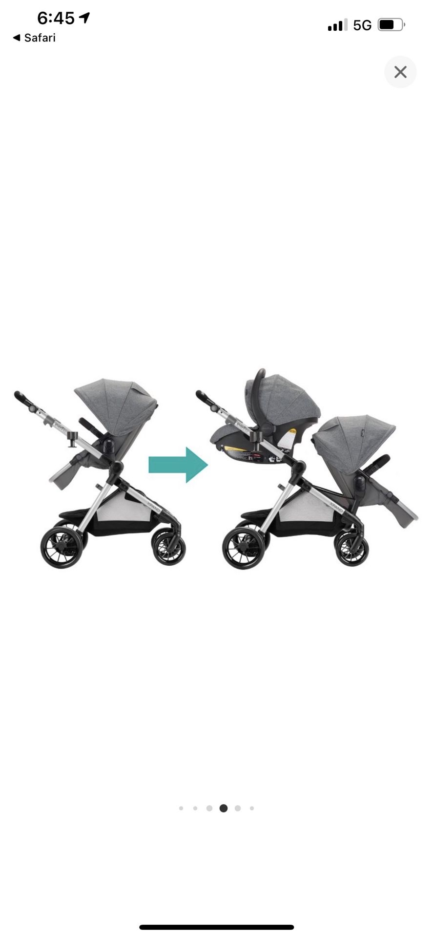 Brand New evenflo pivot modular travel system