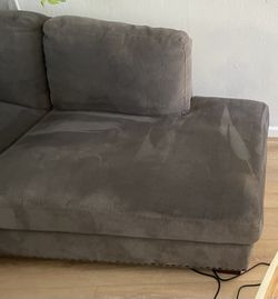 Costco Microfiber Grey Sectional With Ottoman  Thumbnail