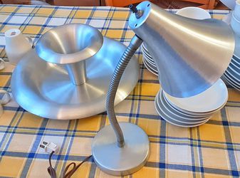 Mid Century Modern Spun aluminum Desk Lamp RUSSEL WRIGHT ERA Thumbnail