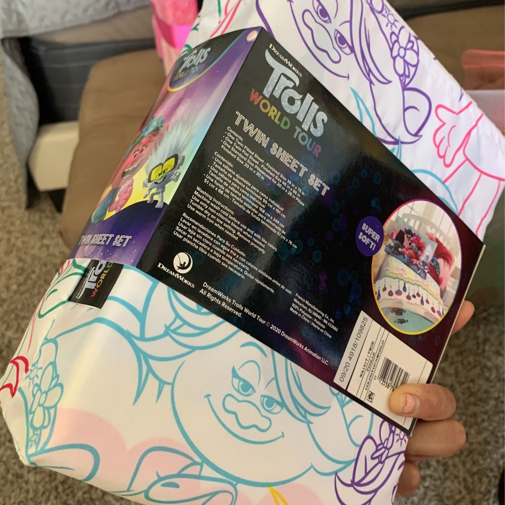 Trolls Twin Sheet Set