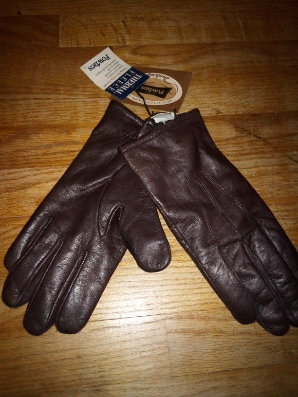 NWT Men's Leather Thermal Fleece Gloves